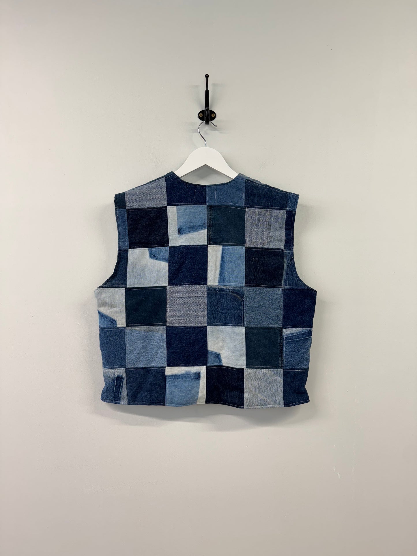 Patchwork Denim Gilet (S)
