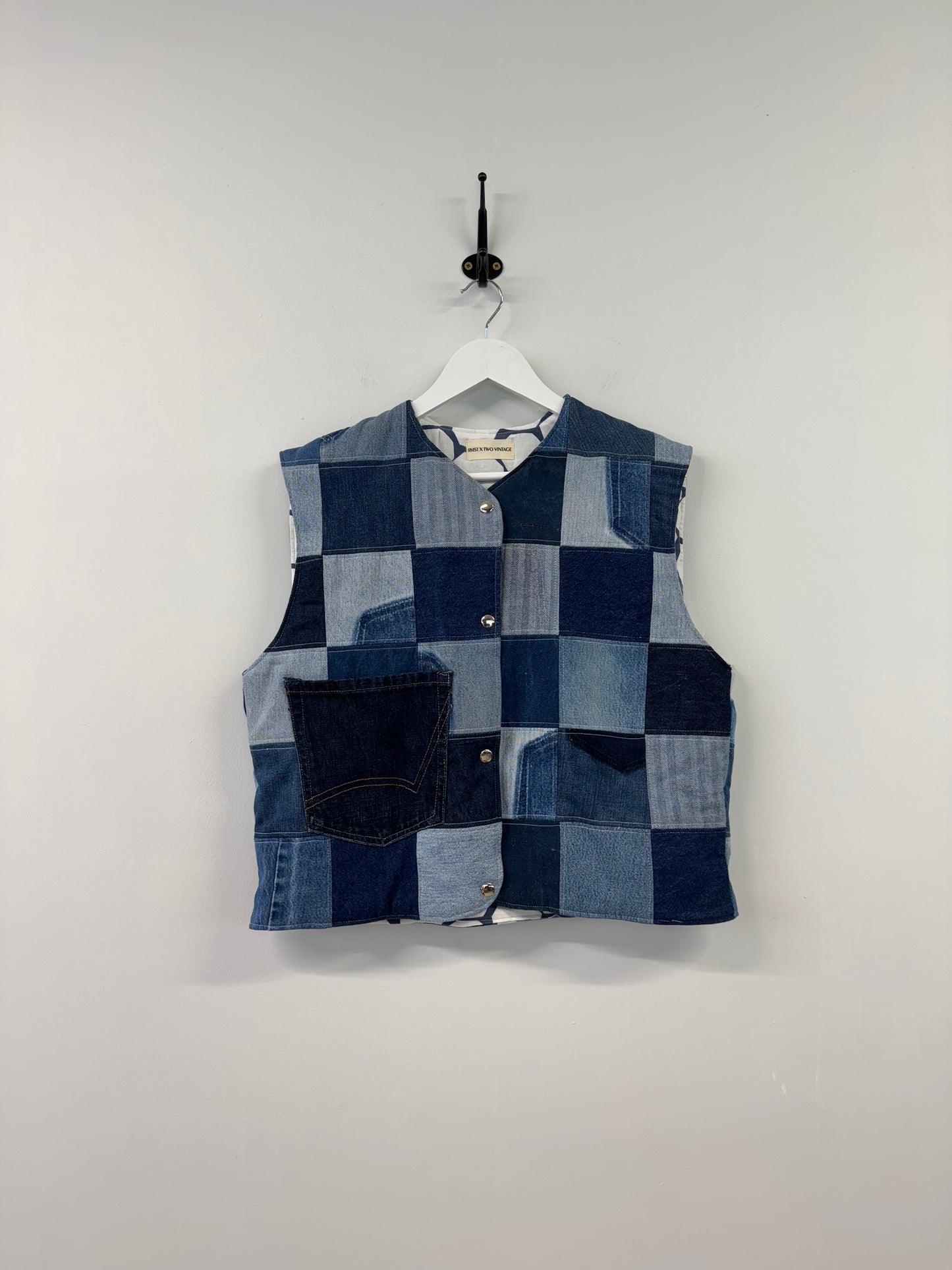 Patchwork Denim Gilet (S)