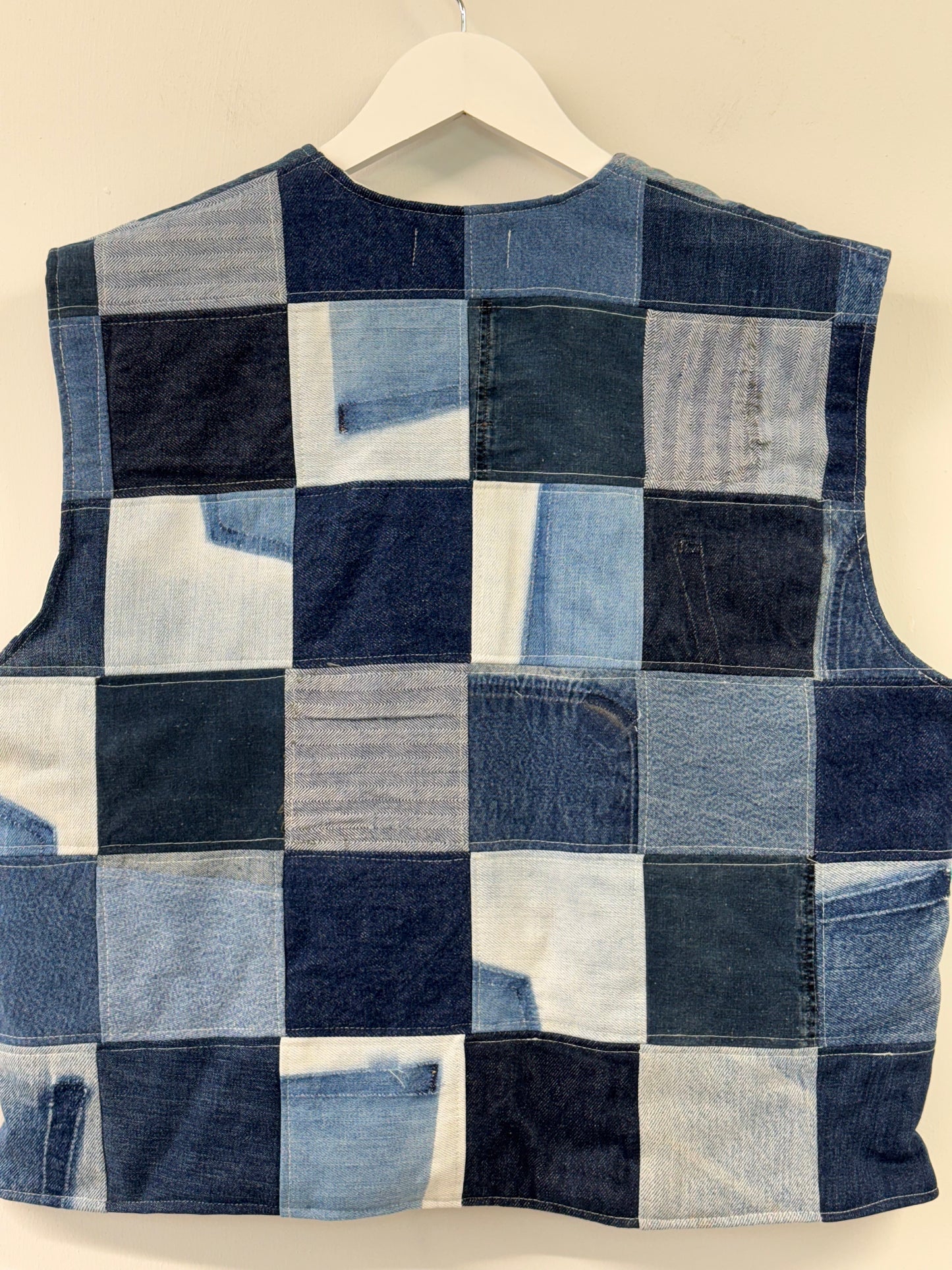 Patchwork Denim Gilet (S)