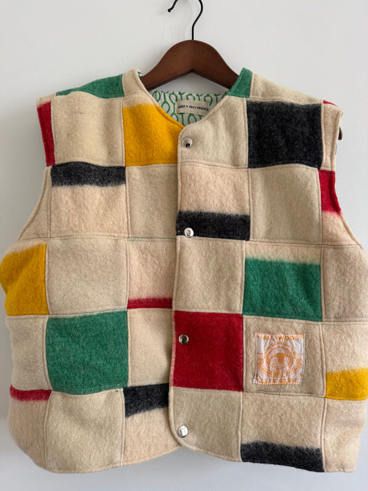 Patchwork Wool Gilet (XS)