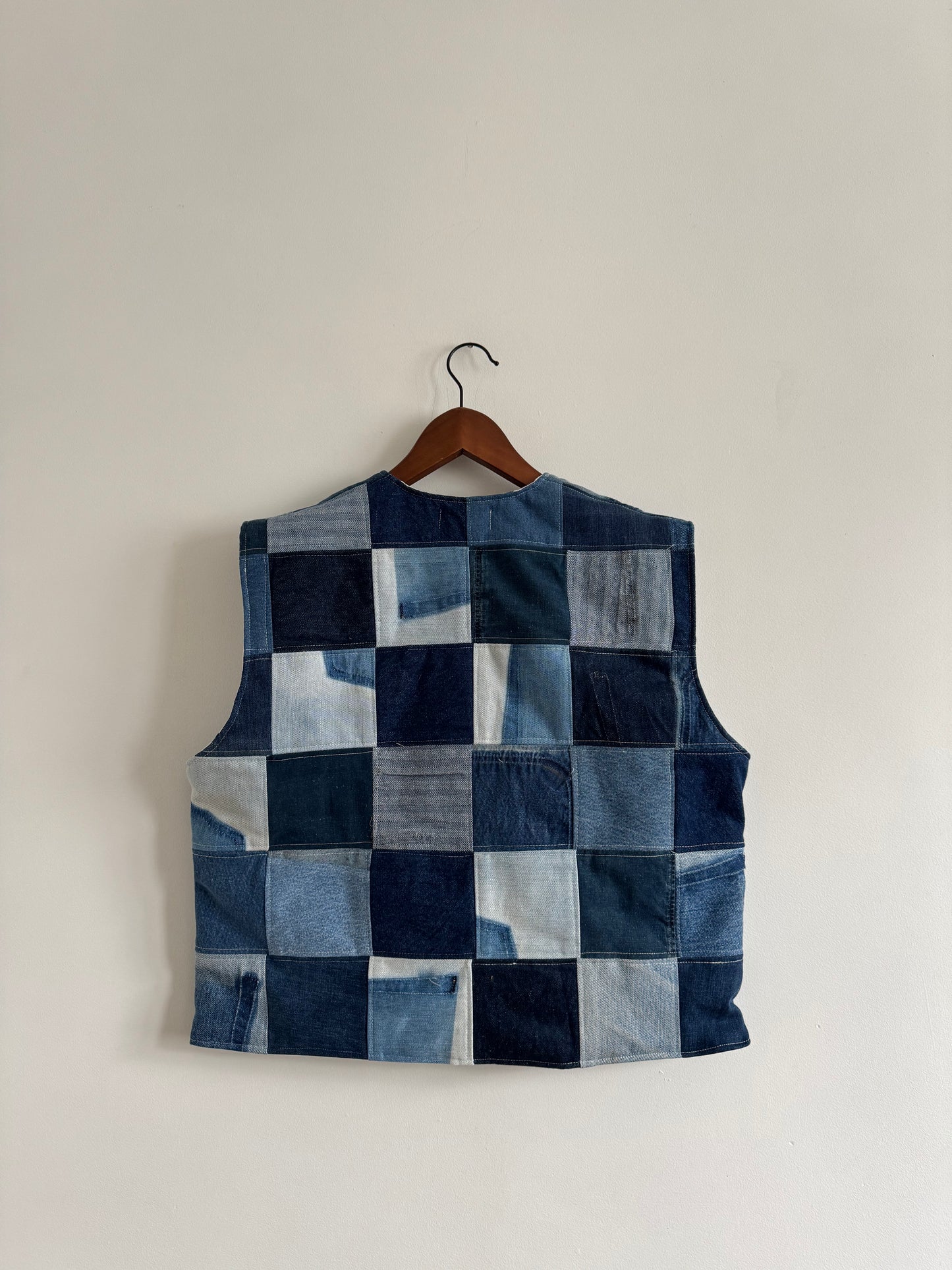 Patchwork Denim Gilet (S)