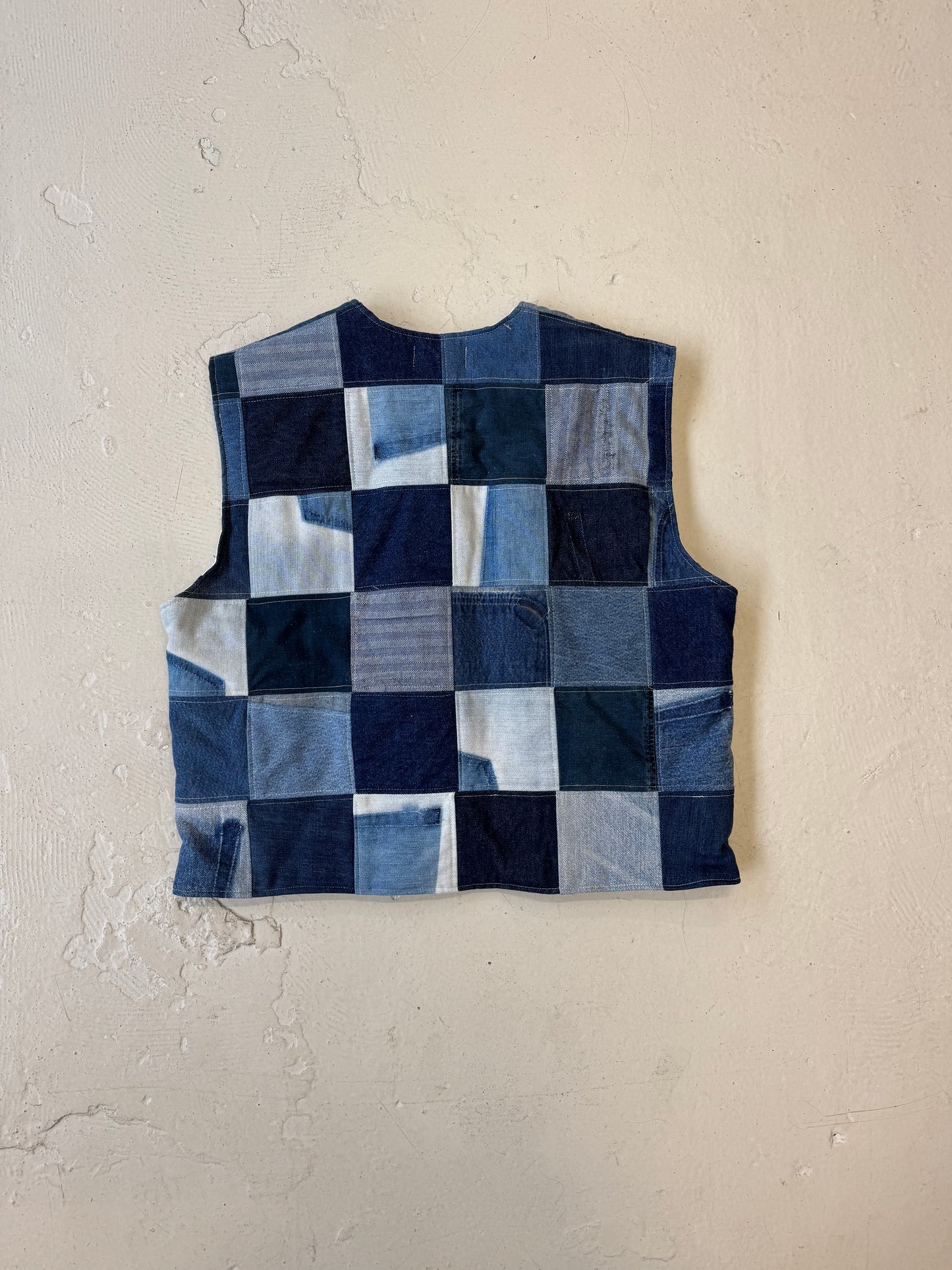 Patchwork Denim Gilet (S)