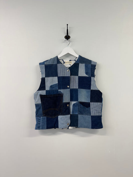 Patchwork Denim Gilet (S)