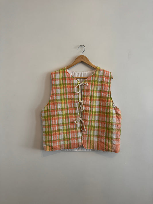 Plaid Tablecloth Gilet (S)