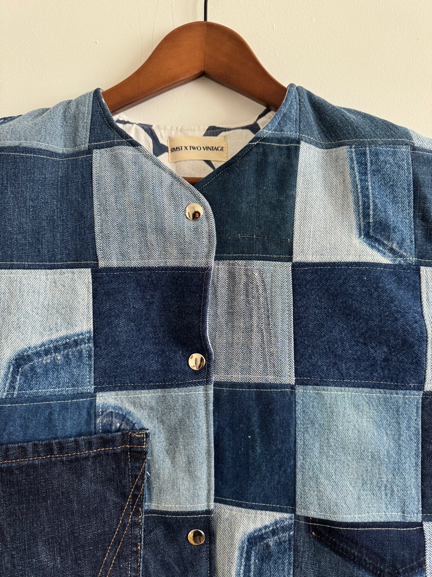 Patchwork Denim Gilet (S)
